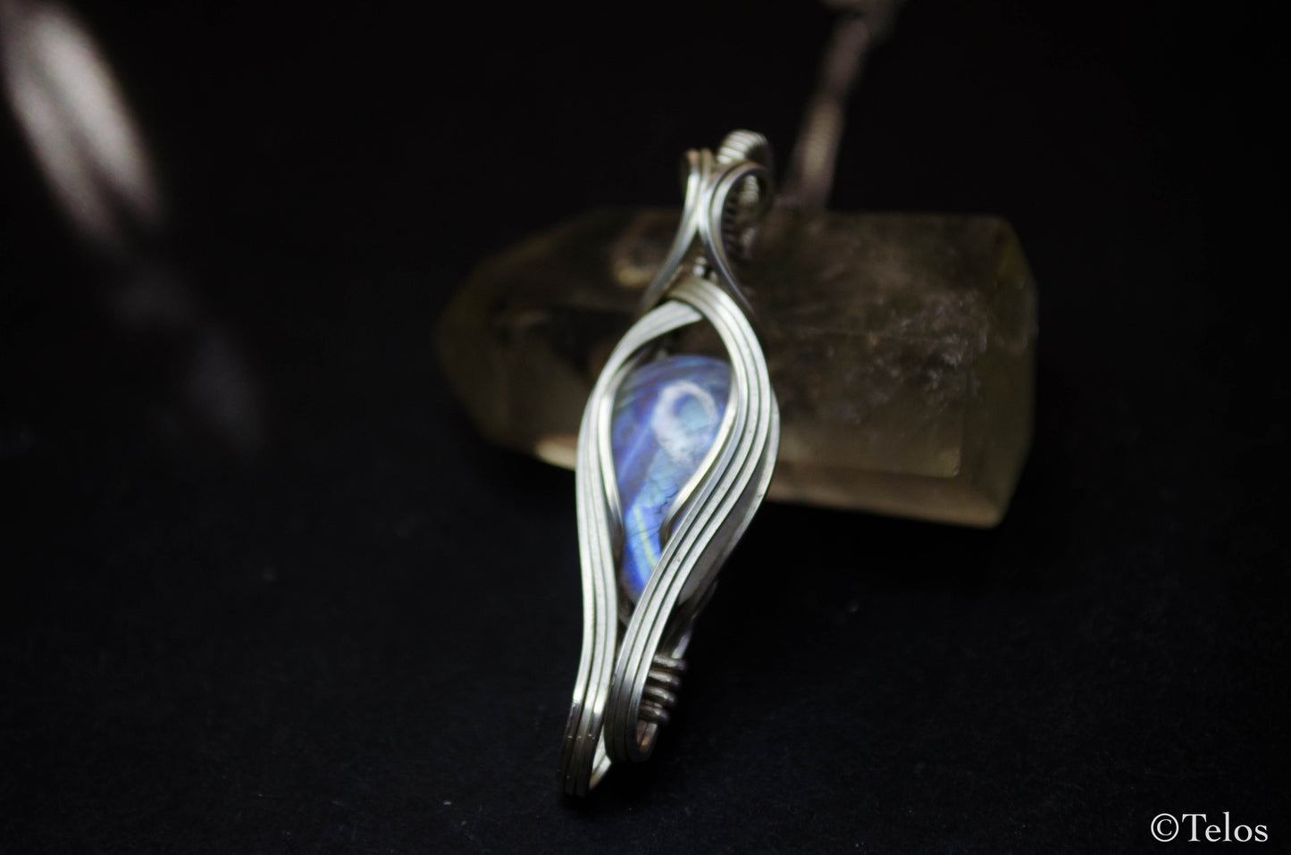 Sterling Silver Rainbow Moonstone necklace