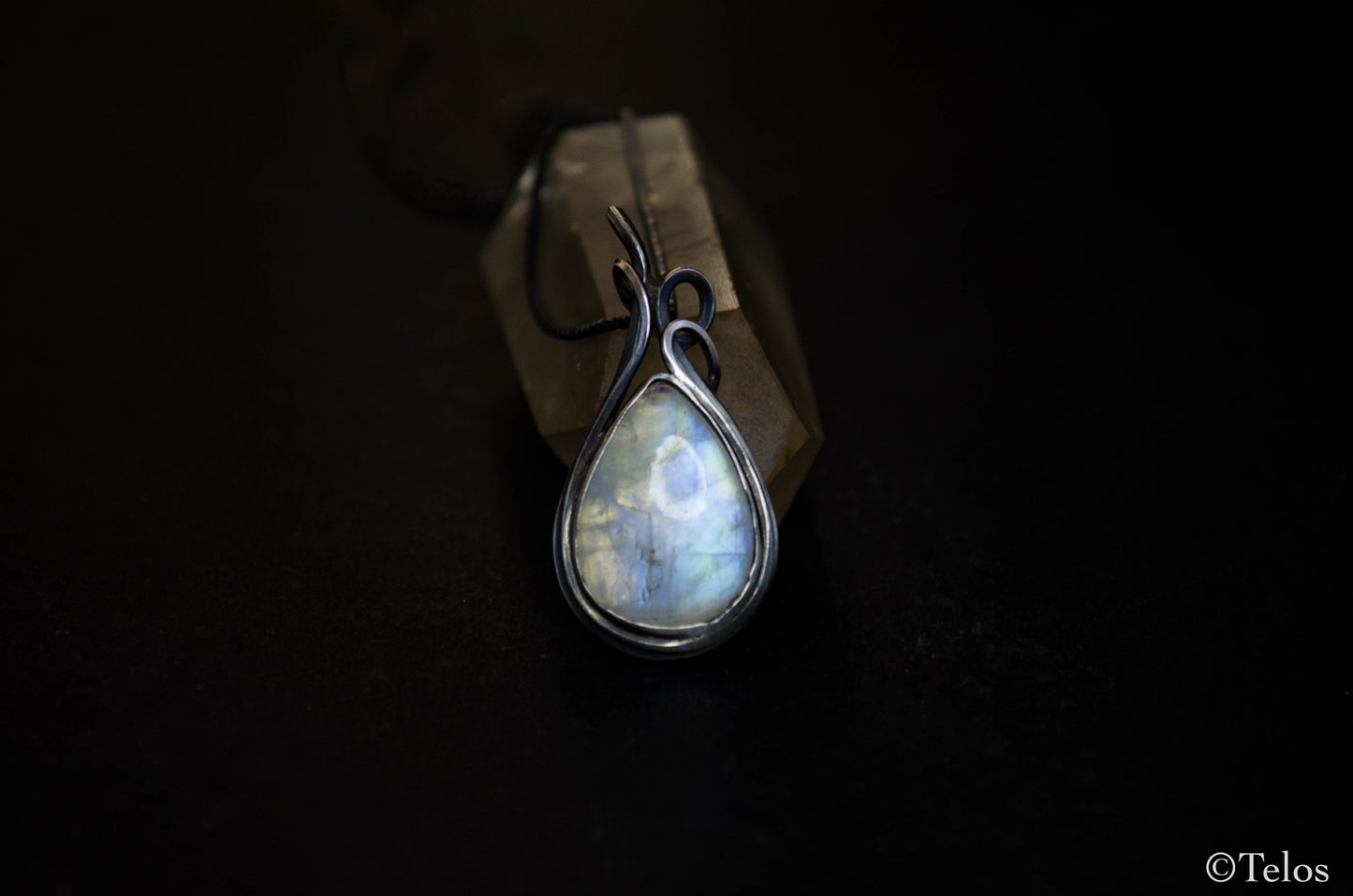 Sterling Silver Rainbow Moonstone necklace