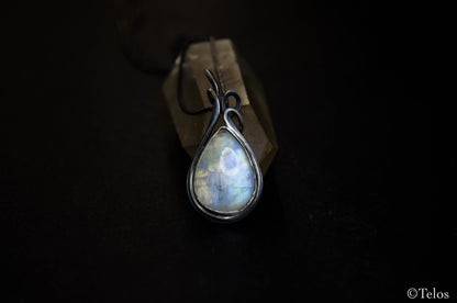 Sterling Silver Rainbow Moonstone necklace