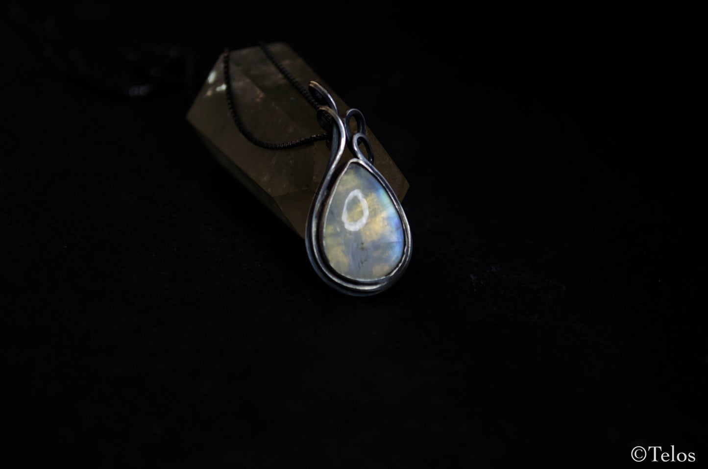 Sterling Silver Rainbow Moonstone necklace