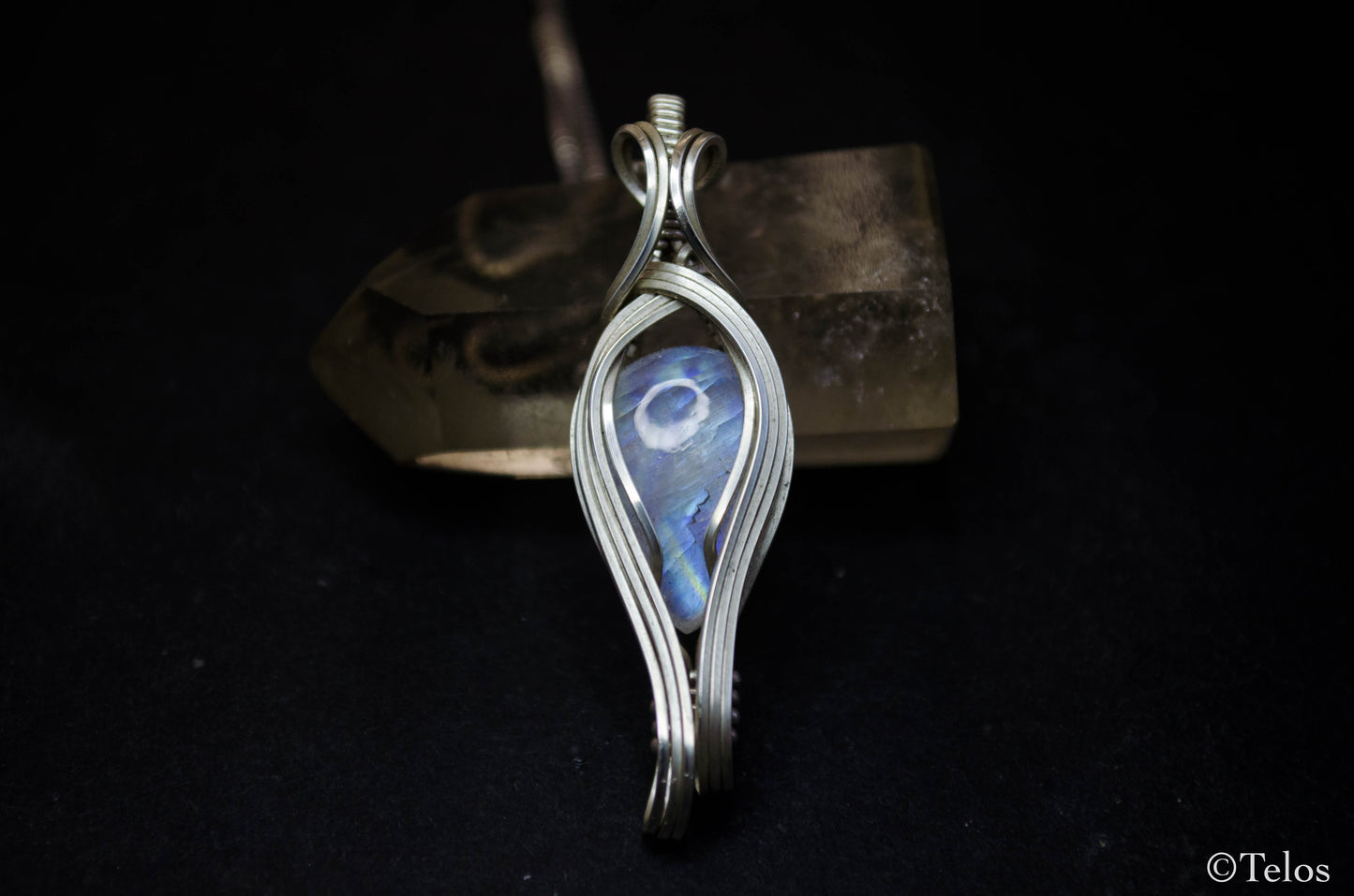 Sterling Silver Rainbow Moonstone necklace