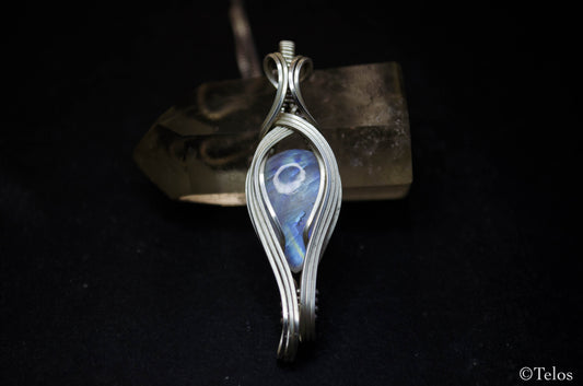 Sterling Silver Rainbow Moonstone necklace