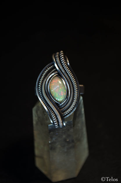Sterling Silver Opal Ring