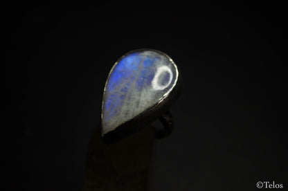 Sterling Silver Rainbow Moonstone ring