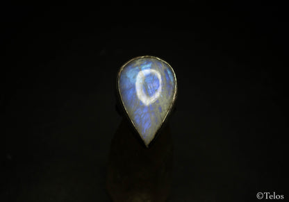 Sterling Silver Rainbow Moonstone ring
