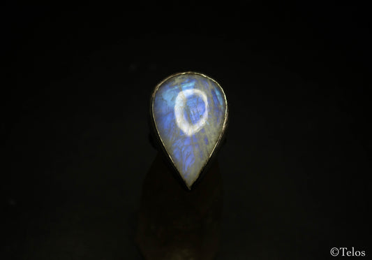 Sterling Silver Rainbow Moonstone ring