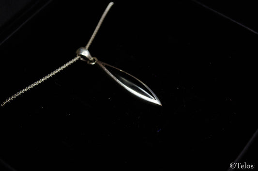 Sterling Silver black Obsidian Necklace